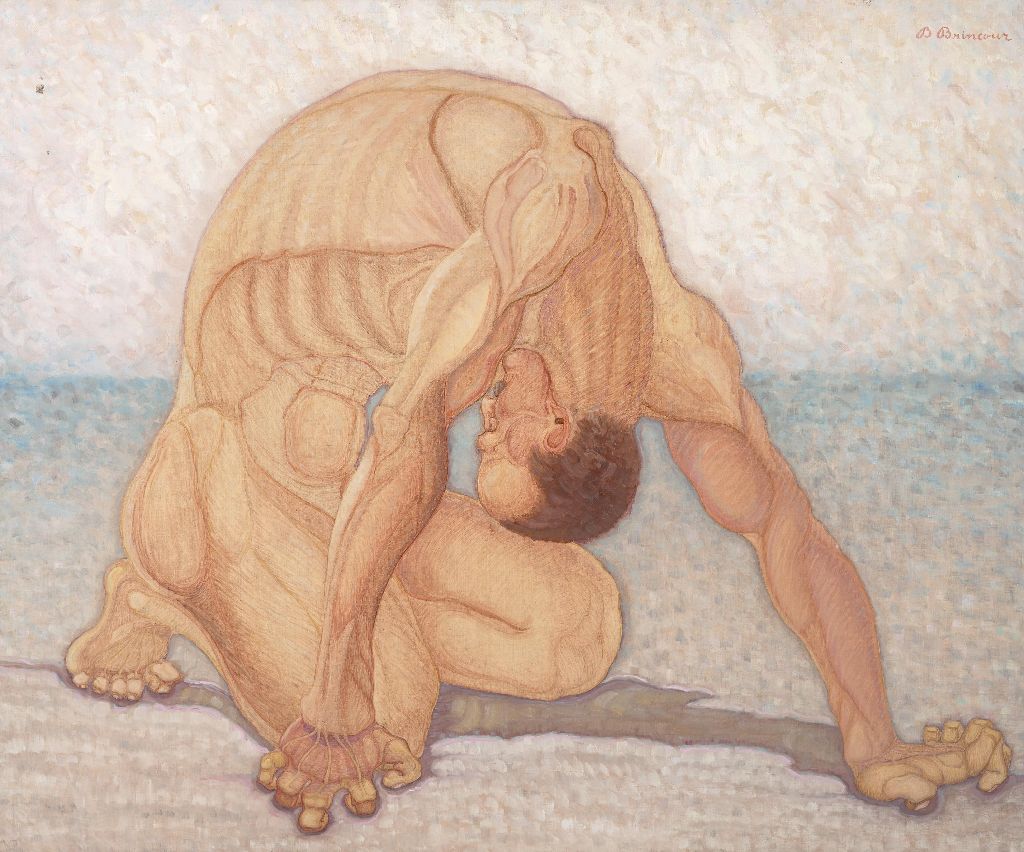 Kneeling Man, Bent Forward